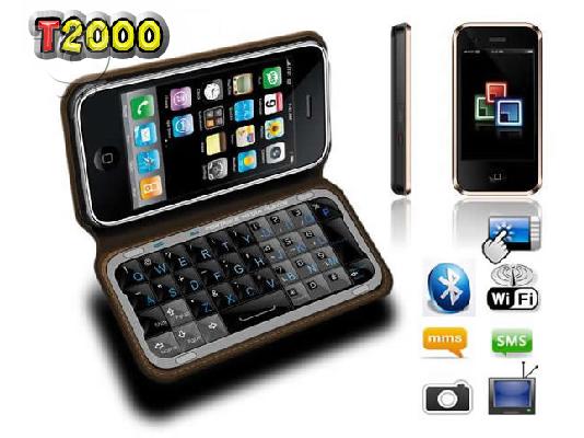 PoulaTo: Τ 2000 Αντιγραφo i phone 3.2' qwerty Keypad Wi Fi TV 2 sim Java Ελληνικά  